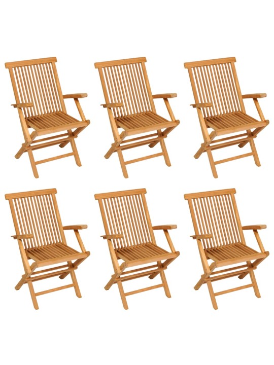 7dílný zahradní jídelní set masivní teakové dřevo
