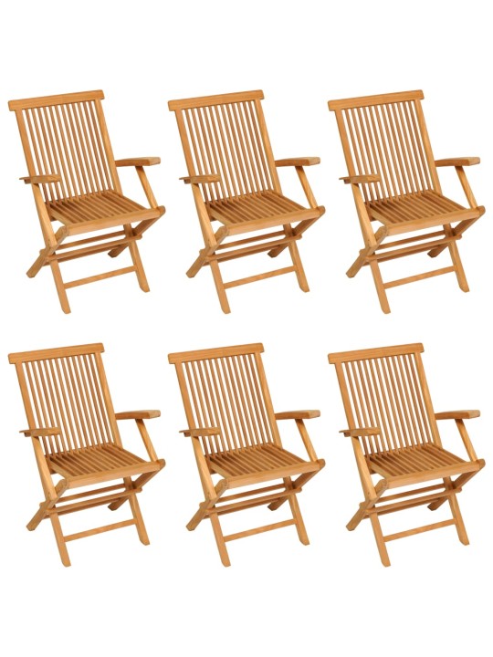 7dílný zahradní jídelní set masivní teakové dřevo