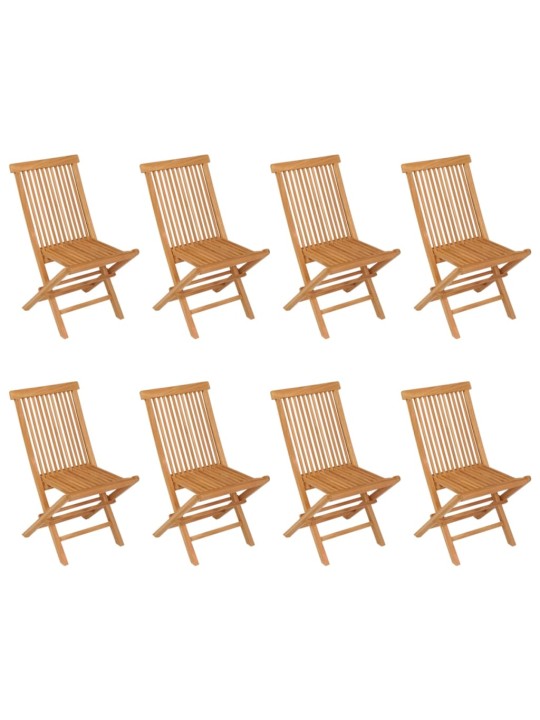 9dílný zahradní jídelní set masivní teakové dřevo