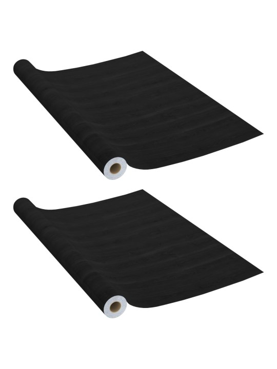 Samolepicí tapety na nábytek 2 ks tmavé dřevo 500 x 90 cm PVC