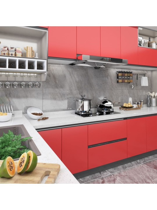 Samolepící tapety na nábytek 2 ks červené 500 x 90 cm PVC