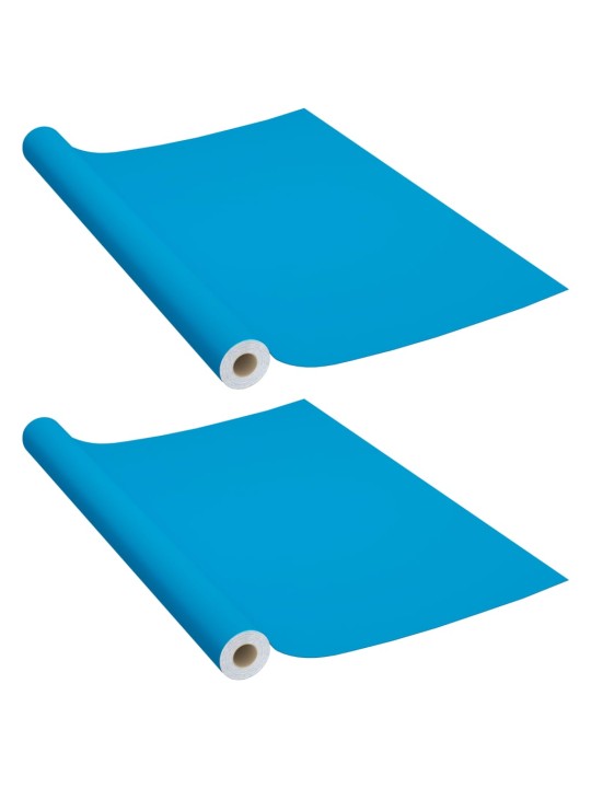 Samolepící tapety na nábytek 2 ks azurové 500 x 90 cm PVC