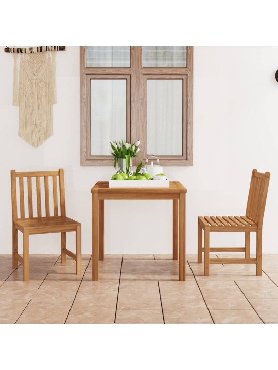 3dílný zahradní jídelní set masivní teakové dřevo