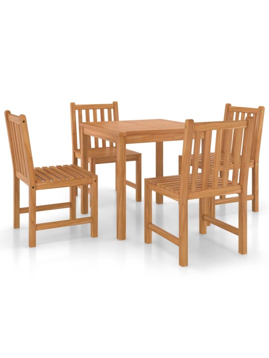5dílný zahradní jídelní set masivní teakové dřevo