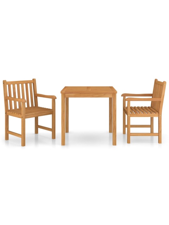 3dílný zahradní jídelní set masivní teakové dřevo