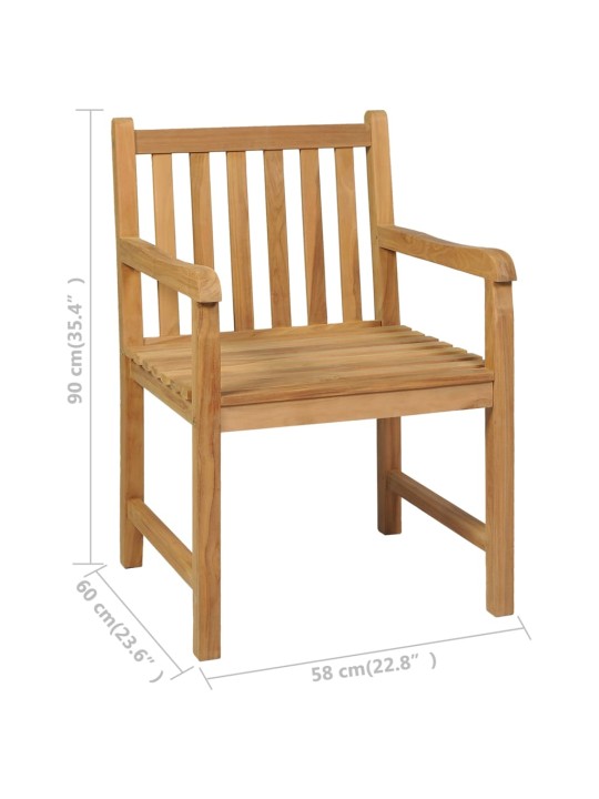 3dílný zahradní jídelní set masivní teakové dřevo