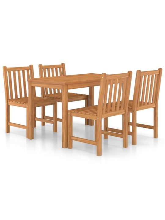 5dílný zahradní jídelní set masivní teakové dřevo