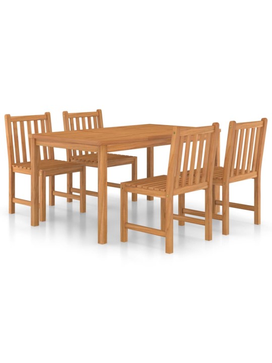 5dílný zahradní jídelní set masivní teakové dřevo
