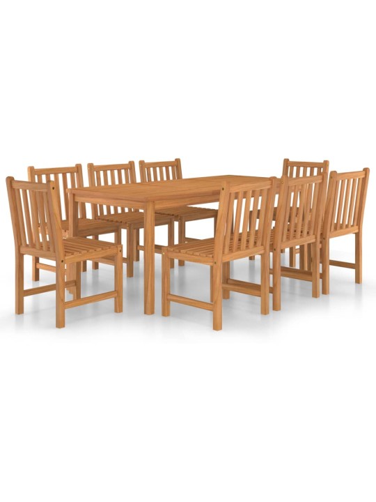 9dílný zahradní jídelní set masivní teakové dřevo