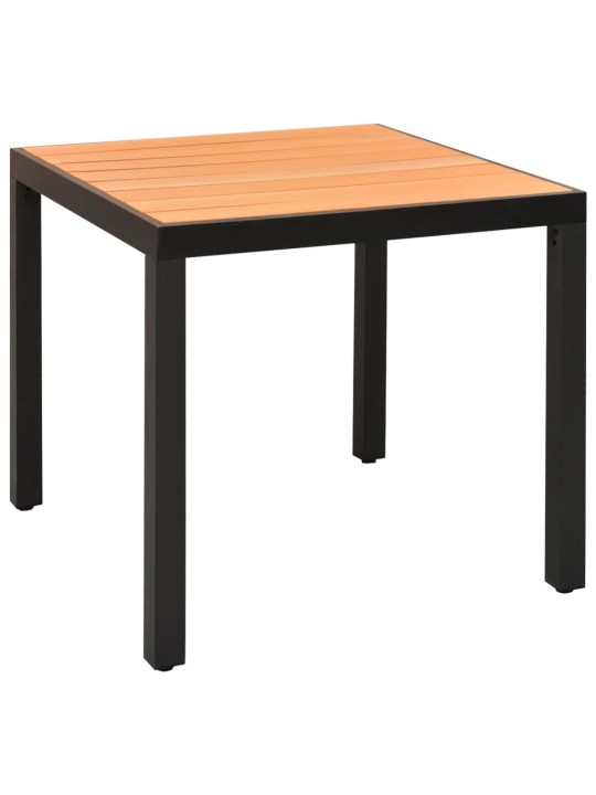 3dílný zahradní jídelní set černý a hnědý