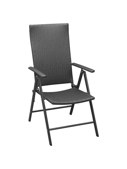 3dílný zahradní jídelní set černý