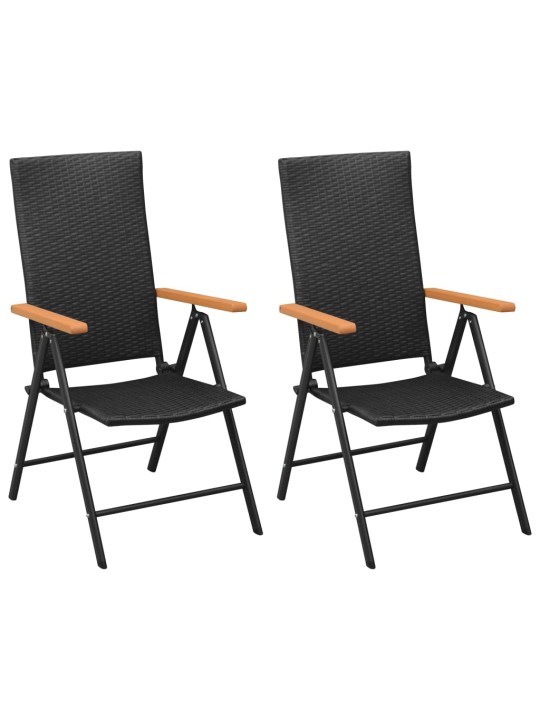 3dílný zahradní jídelní set černý a hnědý