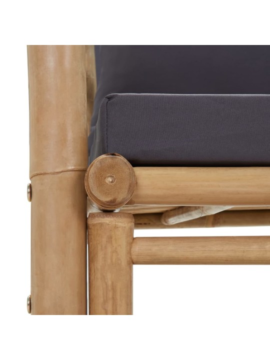Zahradní lavice s poduškami 115 cm bambus