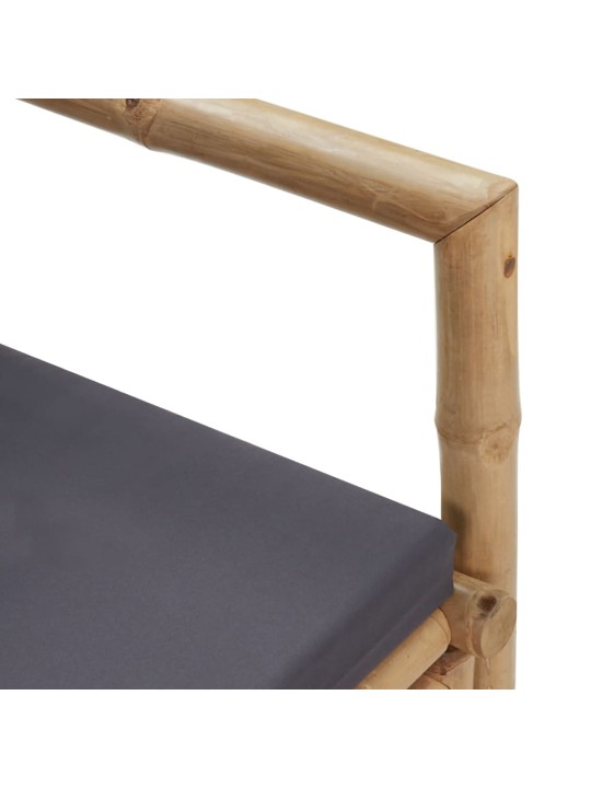 Zahradní lavice s poduškami 115 cm bambus