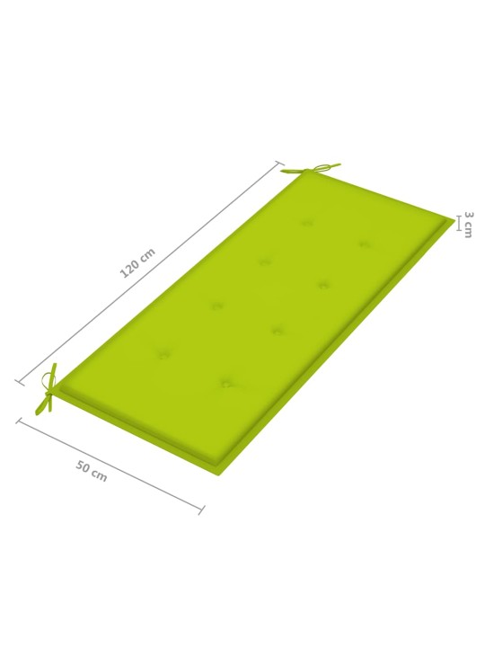 2místná zahradní lavice s poduškou 120 cm masivní eukalyptus