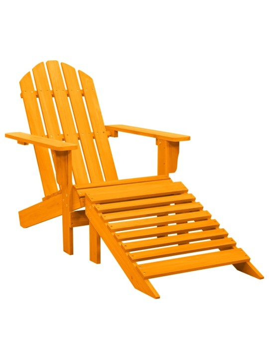 Zahradní židle Adirondack s podnožkou masivní jedle oranžová