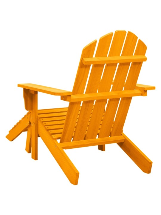Zahradní židle Adirondack s podnožkou masivní jedle oranžová