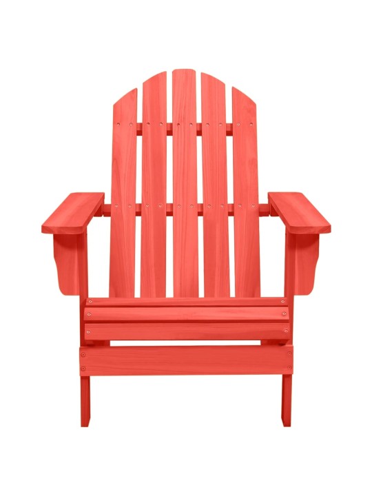 Zahradní židle adirondack masivní jedlové dřevo červená