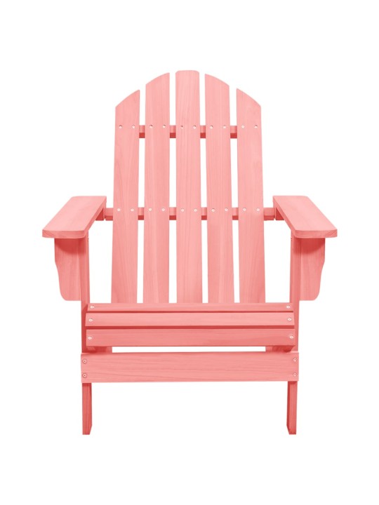Zahradní židle Adirondack masivní jedlové dřevo růžová