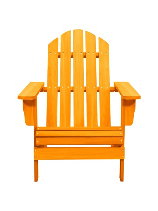 Zahradní židle Adirondack masivní jedlové dřevo oranžová