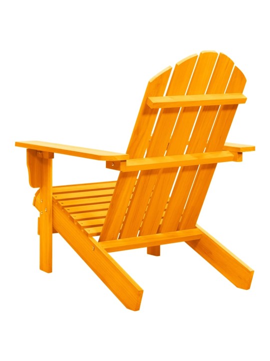 Zahradní židle Adirondack masivní jedlové dřevo oranžová