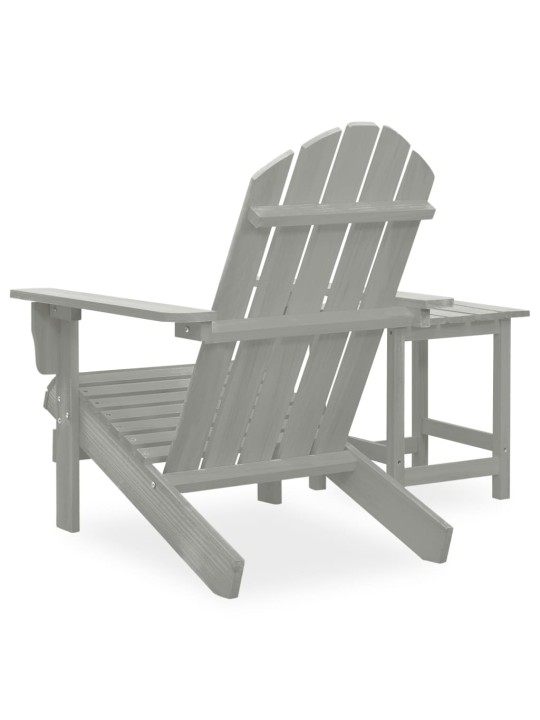 Zahradní židle Adirondack se stolkem masivní jedlové dřevo šedá