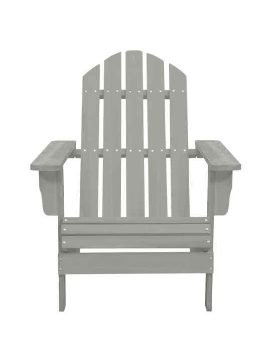 Zahradní židle Adirondack se stolkem masivní jedlové dřevo šedá