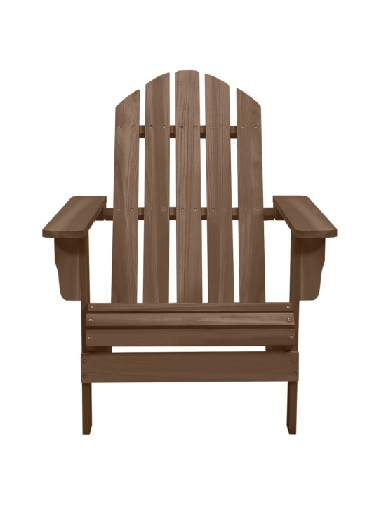Zahradní židle Adirondack se stolkem masivní jedle hnědá