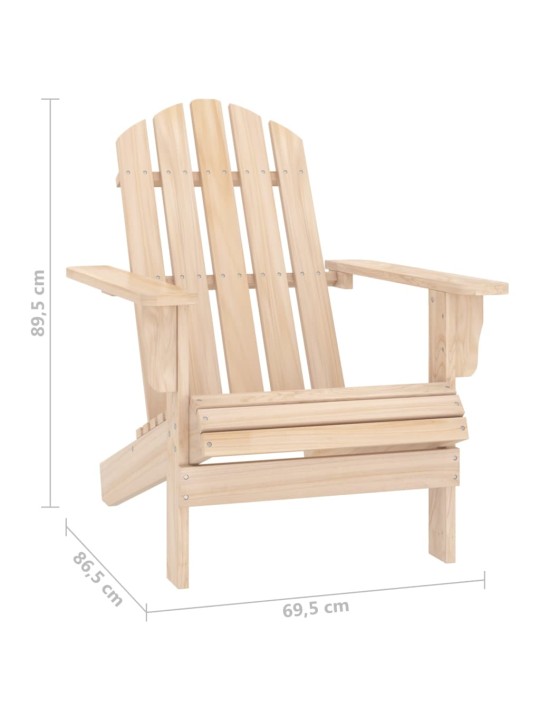 Zahradní židle Adirondack se stolkem masivní jedlové dřevo