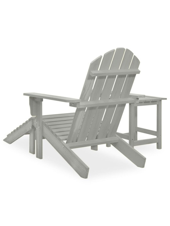 Zahradní židle Adirondack podnožka a stůl masivní jedle šedá