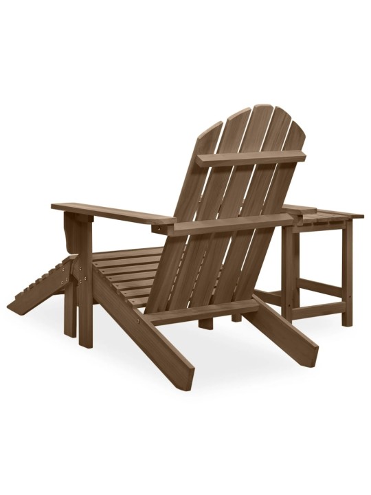 Zahradní židle Adirondack podnožka a stůl masivní jedle hnědá