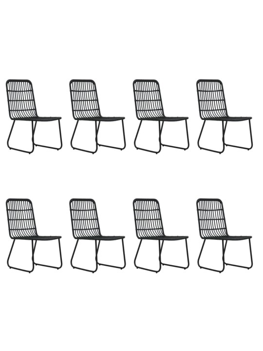9dílný zahradní jídelní set polyratan a sklo