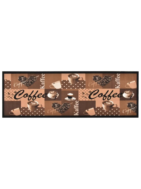 Kuchyňský koberec pratelný Coffee hnědý 60 x 180 cm
