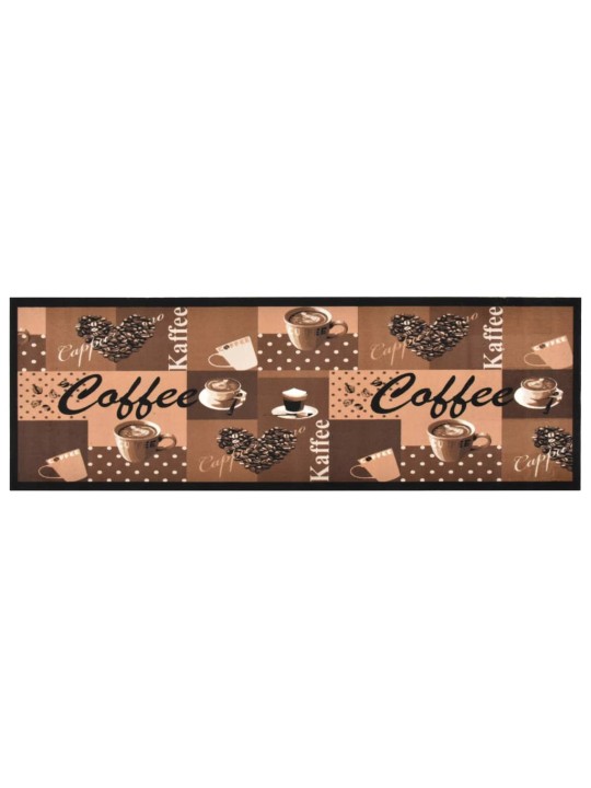 Kuchyňský koberec pratelný Coffee hnědý 60 x 300 cm