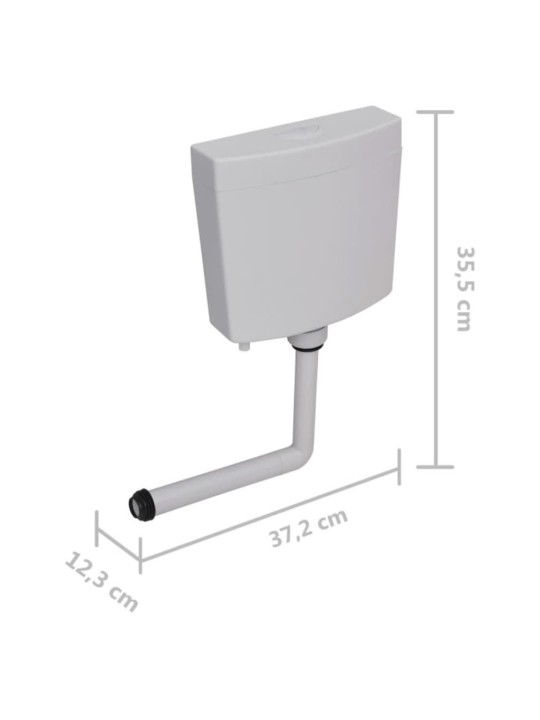 Splachovací WC nádržka se spodním přívodem vody 3/6 l šedá