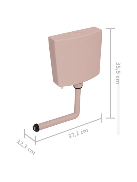 Splachovací WC nádržka se spodním přívodem vody 3/6 l lososová