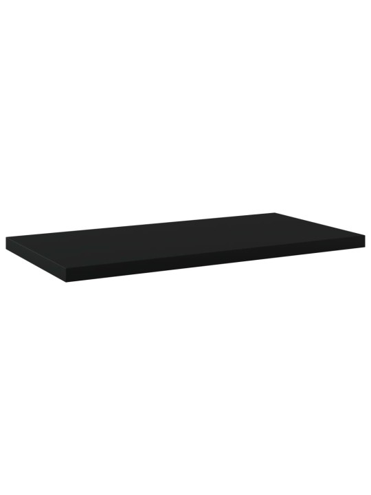 Police na knihy 4 ks černé 40 x 20 x 1,5 cm kompozitní dřevo