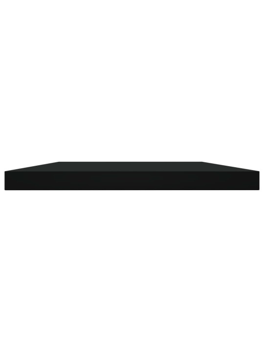 Police na knihy 4 ks černé 40 x 20 x 1,5 cm kompozitní dřevo