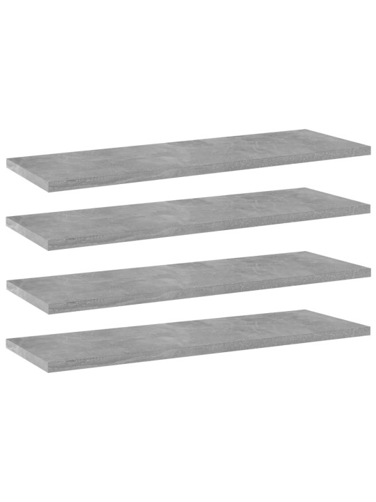 Přídavné police 4 ks betonově šedé 60 x 20 x 1,5 cm dřevotříska