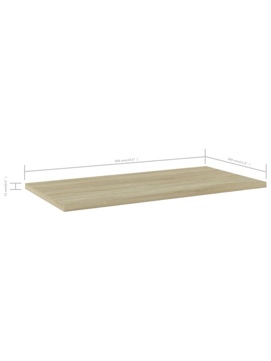 Přídavné police 4 ks dub sonoma 60 x 30 x 1,5 cm dřevotříska