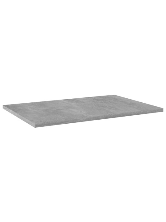 Police na knihy 4 ks betonově šedé 60x40x1,5cm kompozitní dřevo
