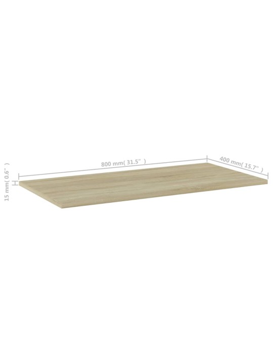 Přídavné police 4 ks dub sonoma 80 x 40 x 1,5 cm dřevotříska
