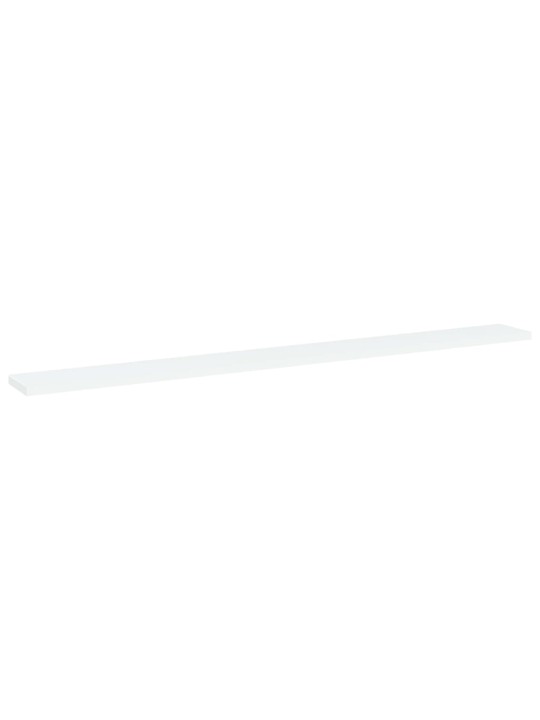 Přídavné police 4 ks bílé 100 x 10 x 1,5 cm dřevotříska