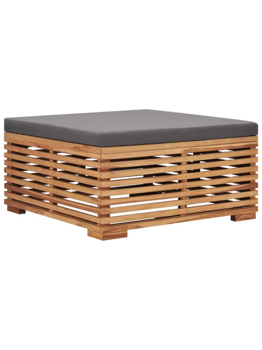 Set zahradního stolu a podnožky tmavě šedá poduška masivní teak