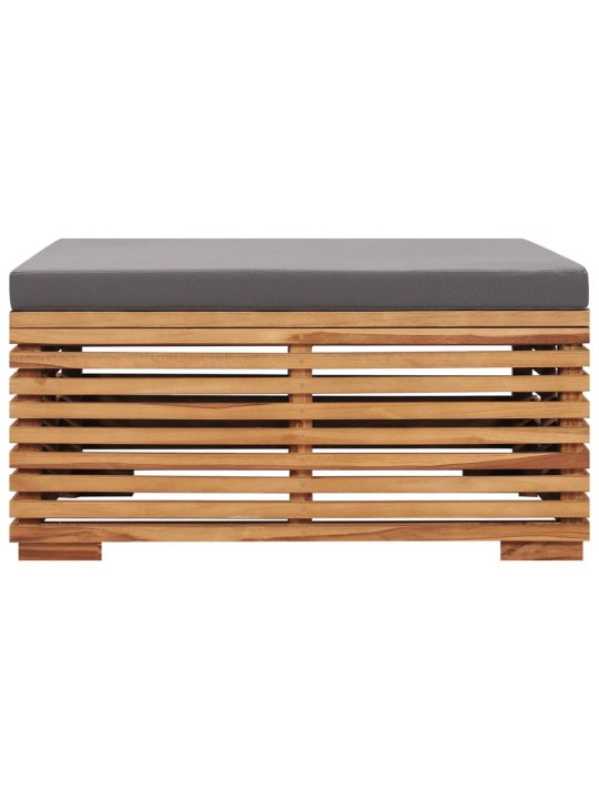 Set zahradního stolu a podnožky tmavě šedá poduška masivní teak