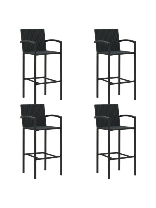 5dílný zahradní barový set černý