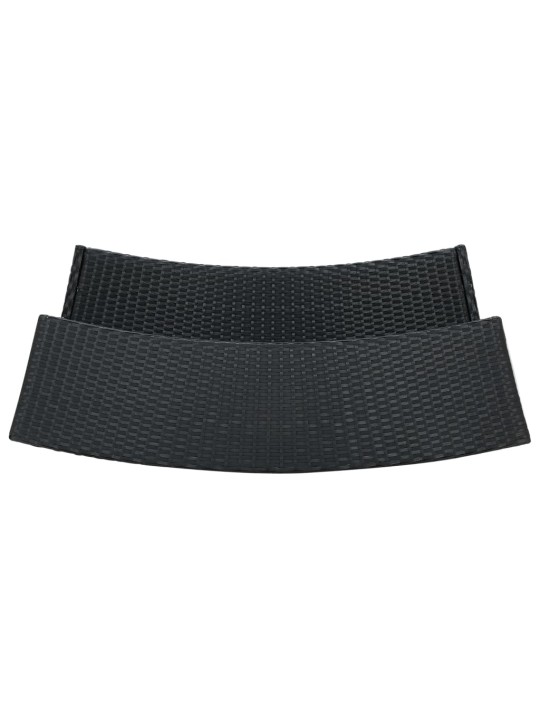 3dílný zahradní barový set s poduškami černý
