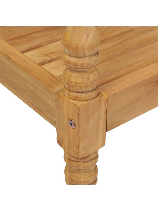 Lavice batavia s královsky modrou poduškou 120 cm masivní teak