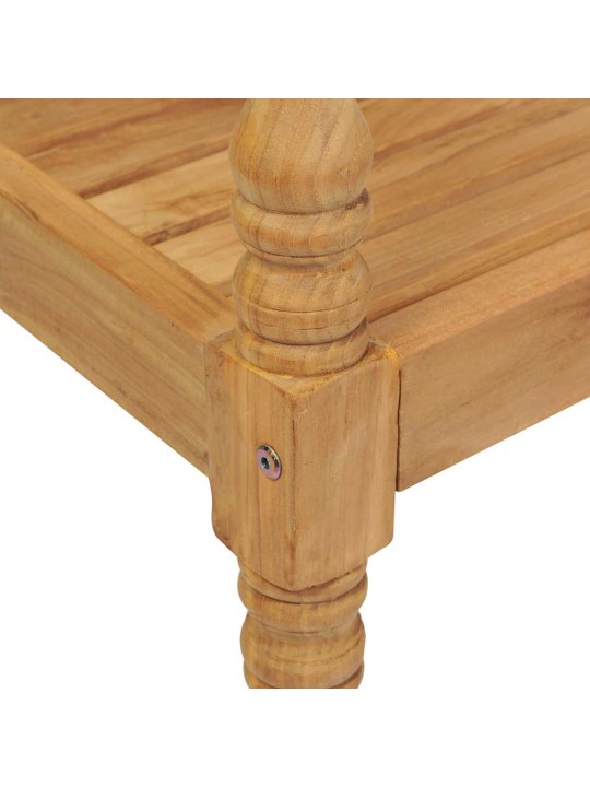 Lavice batavia s jasně zelenou poduškou 120 cm masivní teak