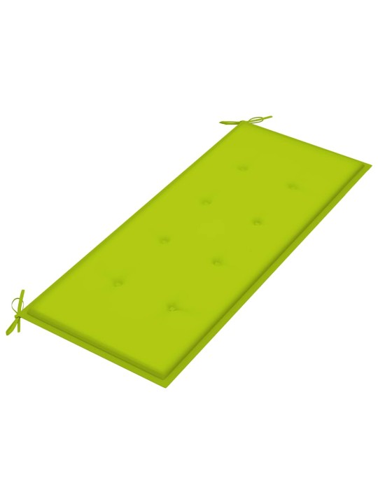 Lavice batavia s jasně zelenou poduškou 120 cm masivní teak